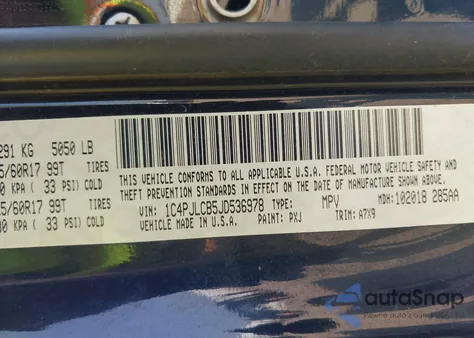 2018 Jeep Cherokee Latitude Fwd из США, поврежденный, VIN 1C4PJLCB5JD536978